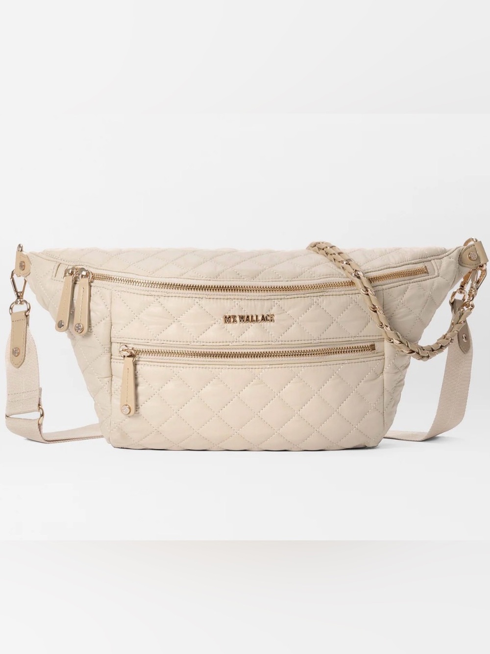 MZ Wallace Crosby Crossbody Sling Bag- Sand